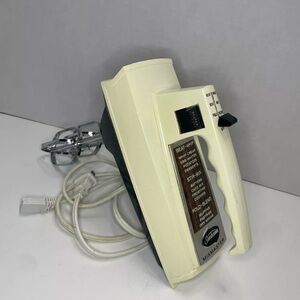 VTG Sunbeam Mixmaster Hand Mixer - Cream and Black